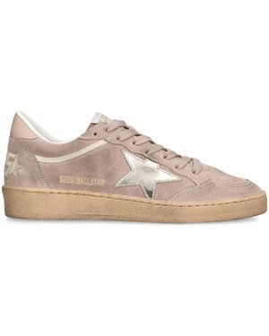 Golden Goose Suede Ball Star Trainers - Brown