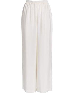 Eskandar Silk Wide-Leg Trousers - White