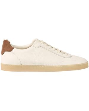Brunello Cucinelli Leather Low-Top Trainers - Natural