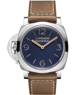 Panerai Stainless Steel Luminor Destro Watch - Blue