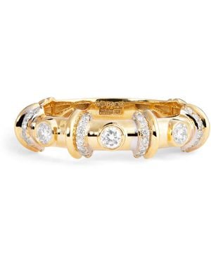 L'Atelier Nawbar And Diamond N*93 Warrior Ring - Metallic