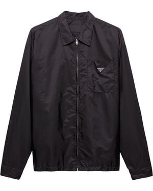 Prada Re-Nylon Zipped Shirt - Black