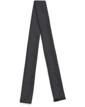 Tom Ford Silk Polka-Dot Scarf - Black