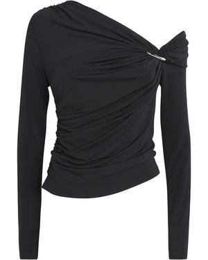 Veronica Beard Off-The-Shoulder Lozea Top - Blue