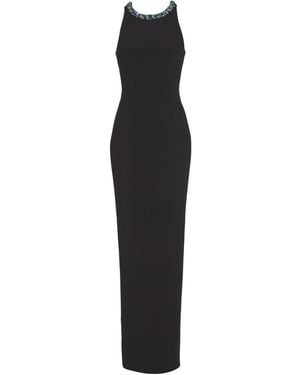 Balmain Embellished Halterneck Gown - Black