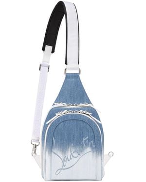 Christian Louboutin Loubifunk Denim Backpack - Blue
