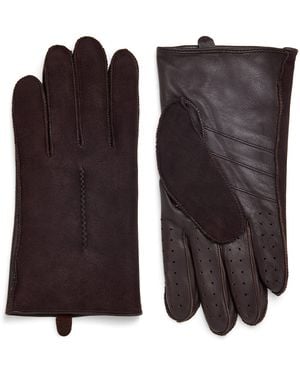 Dents Leather Touchscreen Pembrey Gloves - Brown