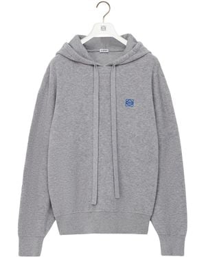 Loewe Wool Anagram Hoodie - Grey