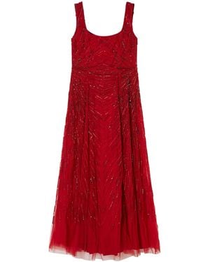 Marina Rinaldi Tulle Embellished Maxi Dress - Red