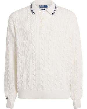Polo Ralph Lauren Cotton-Linen Cable-Knit Jumper - White