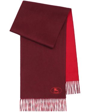Burberry Cashmere Ekd Stamp Scarf - Red