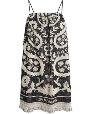 Zimmermann Cotton Towelling Coco Mini Dress - Black