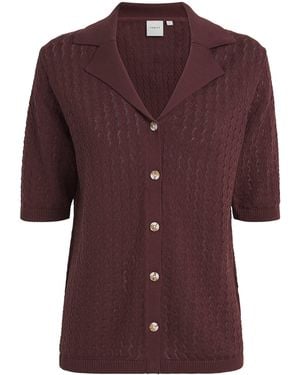 Varley Cotton Knit Madelene Shirt - Red