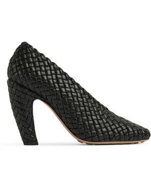 Bottega Veneta Leather Canalazzo Pumps 100 - Black