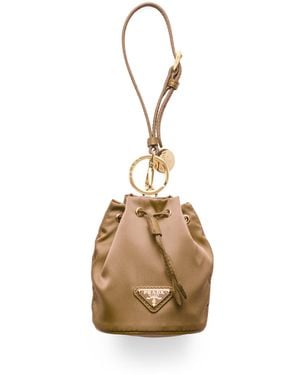 Prada Mini Re-Edition 1978 Drawstring Pouch - Metallic