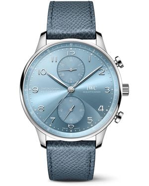 IWC Schaffhausen Portugieser Chronograph Watch - Blue