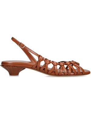 Chloé Leather Estra Slingback Sandals 40 - Brown