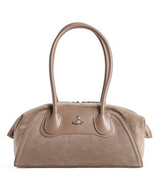 Vivienne Westwood Suede Shirley Top-Handle Bag - Brown