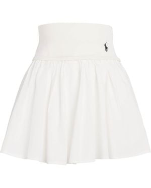 Polo Ralph Lauren Cotton Flounce Mini Skirt - White