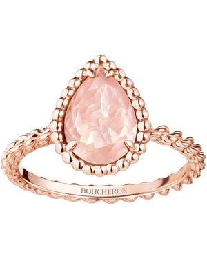 Boucheron Rose And Quartz Serpent Bohème Ring - Pink