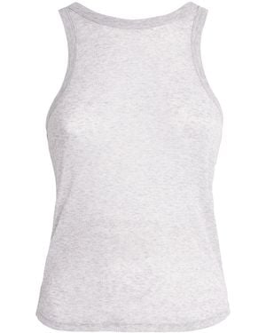 Skims Semi-Sheer Ribbed Tank Top - White