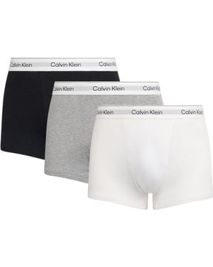 Calvin Klein Stretch-Cotton Relaxed Icon Trunks - White