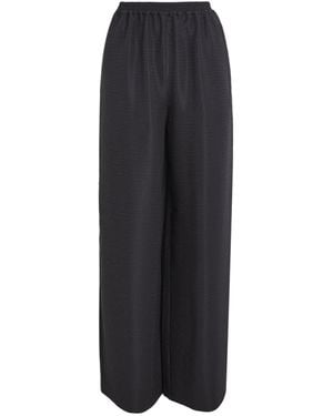 Eskandar Silk Plissé Flared Pants - Black