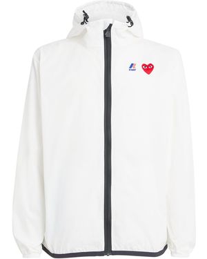 COMME DES GARÇONS PLAY X K-Way Nylon Water-Resistant Jacket - White