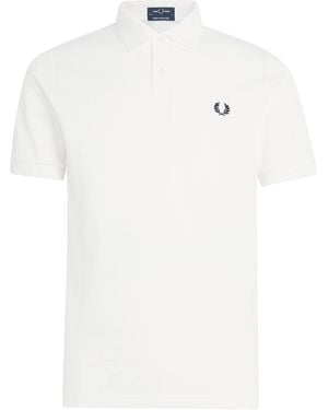 Fred Perry Cotton Logo Polo Shirt - White