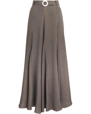 Edeline Lee Jacquard Jete Midi Skirt - Brown
