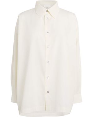 Eskandar Cotton Side-Seam Shirt - White