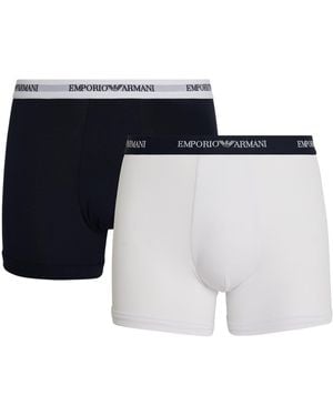 Emporio Armani Stretch-Cotton Boxer Briefs - White