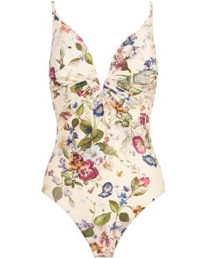 Zimmermann Pleated Patience Swimsuit - White