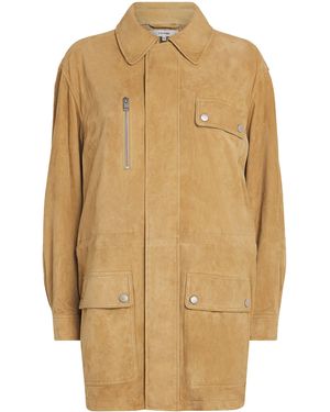 FRAME Suede The Safari Jacket - Natural