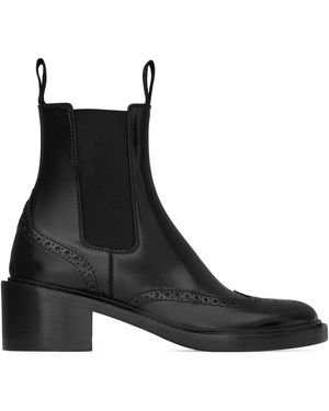 Saint Laurent Richelieu Perforated Chelsea Boots In Black Calf Leather - NWT SAINT LAURENT Vincent perforated leather Chelsea boots | NET  main image 4