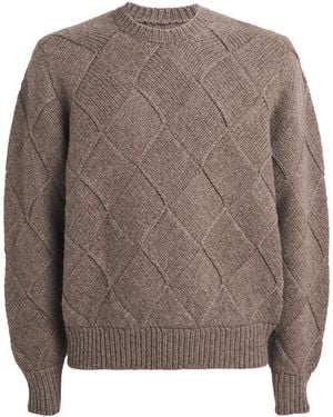 Rag & Bone Wool Basket-Knit Jumper - Brown