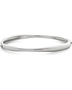 Monica Vinader Sterling Nura Bangle - White