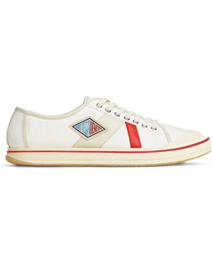 Bottega Veneta Canvas Leather-Trim Eliot Low-Top Trainers - White