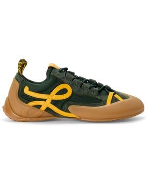 Loewe Suede-Nylon Grip Sneakers - Yellow