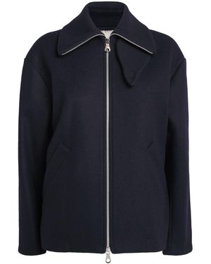 Laura Pitharas Wool Bomber Jacket - Blue