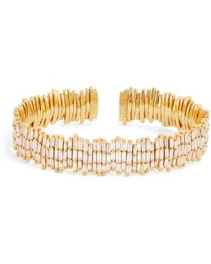 Suzanne Kalan And Diamond Classic Three-Row Cuff - Metallic