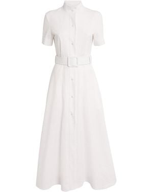 Nomadissem Seersucker Cotton Midi Dress - White