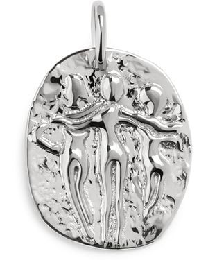 Monica Vinader Sterling Talisman Sisterhood Pendant - Metallic