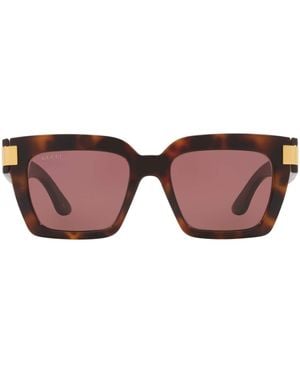 Gucci Rounded Square Sunglasses - Brown