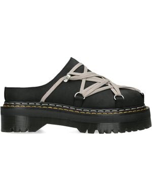 Rick Owens X Dr. Martens Megalace Quad Sole Mules - Black