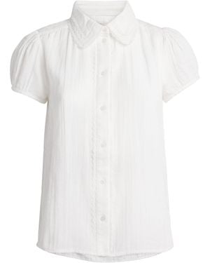 ME+EM Cotton Scalloped Shirt - White