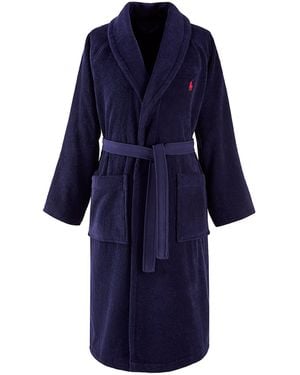 Ralph Lauren Home Polo Player Bath Robe - Blue