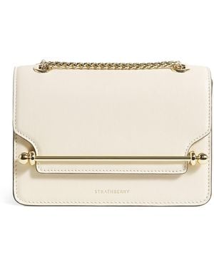 Strathberry Mini Leather East-West Shoulder Bag - Natural
