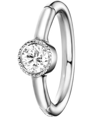 Maria Tash White Gold And White Diamond Single Hoop Earring (6.5mm)