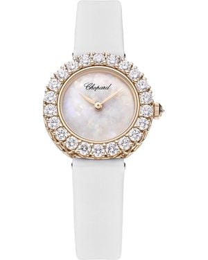 Chopard And Diamond L'Heure Du Diamant Round Watch - White